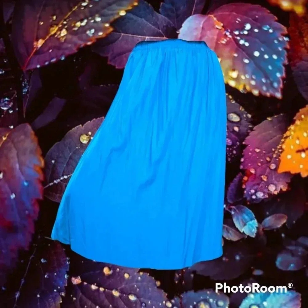Vintage Citywear  Robins Egg Blue Midi Skirt Size 10